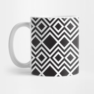 Black and white pattern abstract geometric Mug